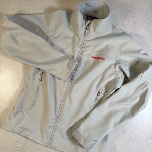 Patagonia Adze Jacket Womens Small Feather Gray Polortec Windblock Full Zip